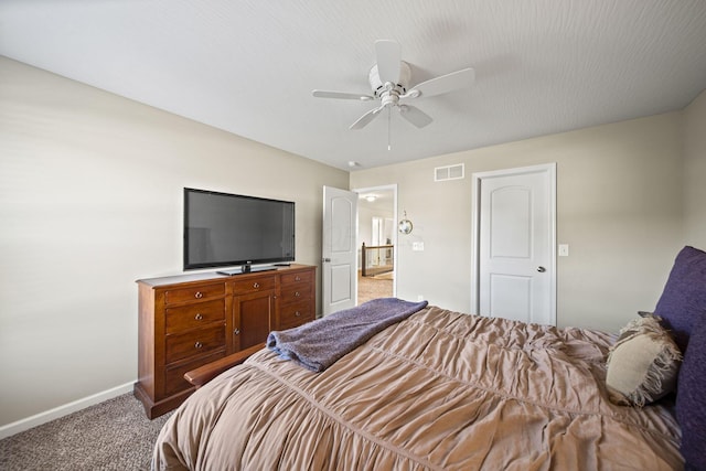 607 Green Forest Pl, Lithopolis, OH 43136 - bedroom with carpet flooring, baseboards, and a ceiling fan