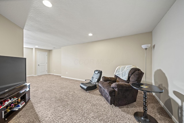607 Green Forest Pl, Lithopolis, OH 43136 - living area with carpet, baseboards, and recessed lighting