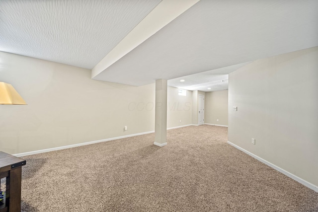 607 Green Forest Pl, Lithopolis, OH 43136 - finished basement featuring carpet floors and baseboards