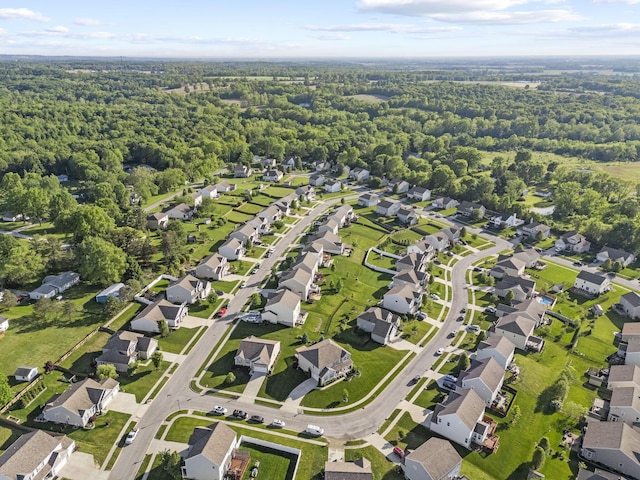 607 Green Forest Pl, Lithopolis, OH 43136 - aerial view of property and surrounding area featuring a heavily wooded area and nearby suburban area