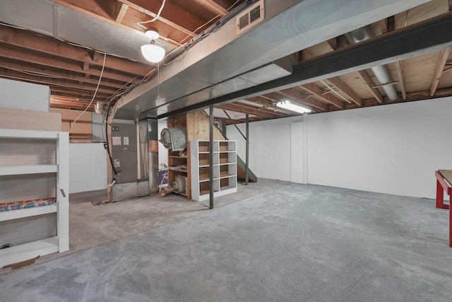 1235 Belle Meade Pl, Westerville, OH 43081 - unfinished basement featuring stairs and heating unit