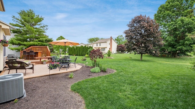 832 Mcleod Parc, Pickerington, OH 43147 - view of grassy yard featuring cooling unit and a patio