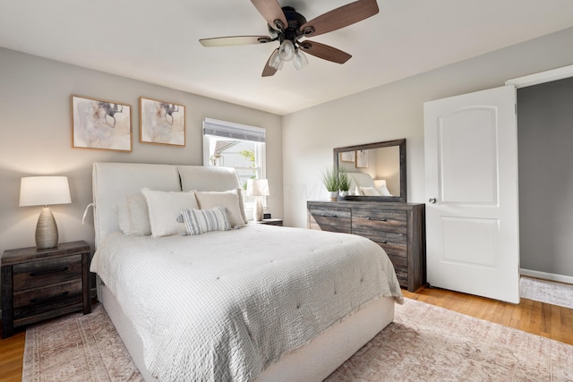 6235 George Fox Dr, Galloway, OH 43119 - bedroom featuring wood finished floors and a ceiling fan