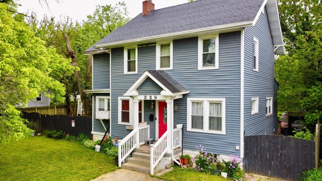 329 S Terrace Ave, Columbus, OH 43204 - view of front of property with a chimney and a shingled roof