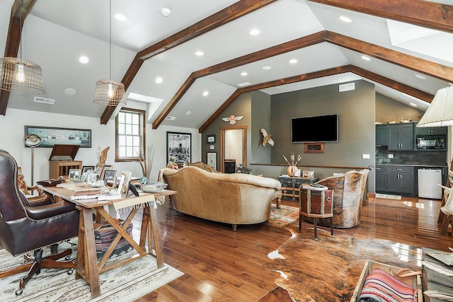 6008 Shala Cir, Nashport, OH 43830 - living area featuring wood-type flooring and recessed lighting