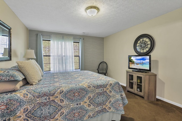 577 S Market St, Lithopolis, OH 43136 - bedroom with carpet floors, multiple windows, baseboards, and a textured ceiling