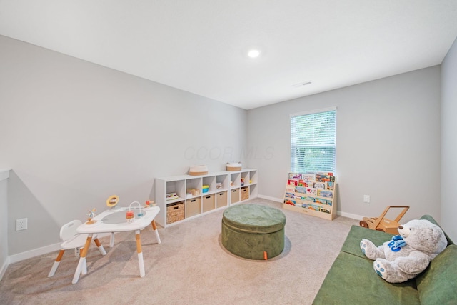 385 Kells Ct E, Newark, OH 43055 - game room featuring carpet, baseboards, and recessed lighting