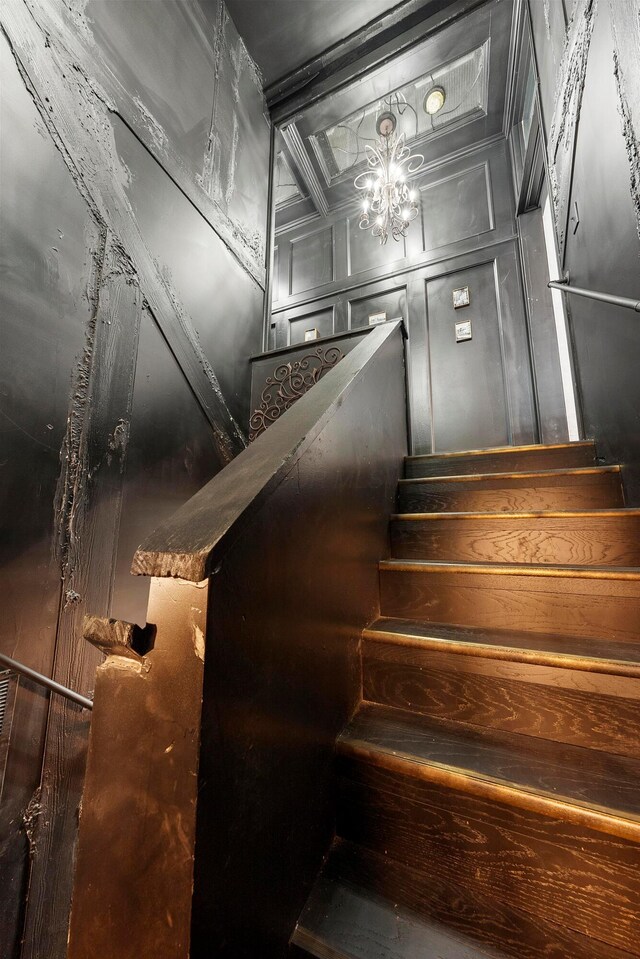 43-45 W Markison Ave, Columbus, OH 43207 - stairway with a chandelier