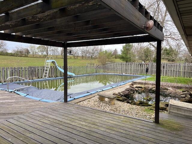 1886 Johnstown Utica Rd NE, Utica, OH 43080 - dock featuring a wooden deck and a fenced backyard