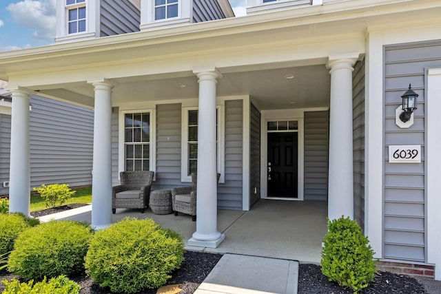 6039 Peck Ln, New Albany, OH 43054 - view of exterior entry featuring a porch