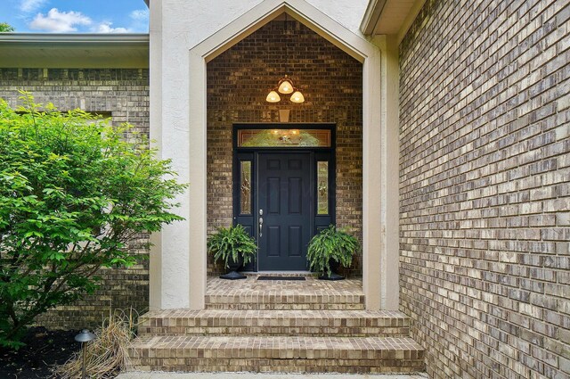 1092 George Allen Dr, South Vienna, OH 45369 - entrance to property featuring brick siding