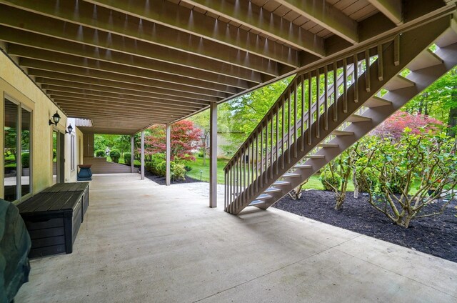 1092 George Allen Dr, South Vienna, OH 45369 - view of patio featuring stairway