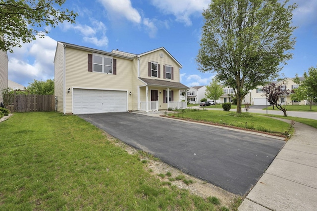 5504 Rothermund Dr, Canal Winchester, OH 43110 - traditional-style house featuring a garage, driveway, and a porch