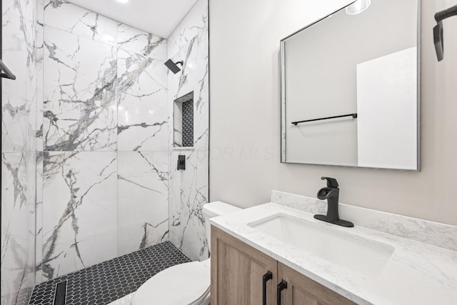 434 S Champion Ave, Columbus, OH 43205 - full bathroom with vanity and a marble finish shower