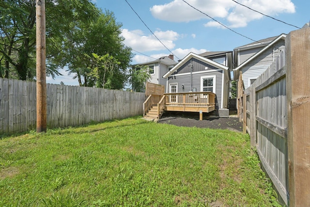 434 S Champion Ave, Columbus, OH 43205 - rear view of house featuring a wooden deck, a fenced backyard, and board and batten siding