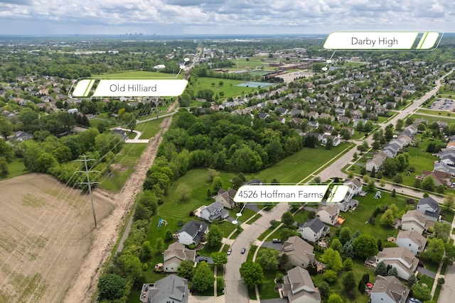 4526 Hoffman Farms Dr, Hilliard, OH 43026 - aerial perspective of suburban area