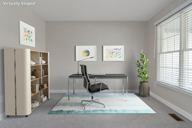 4526 Hoffman Farms Dr, Hilliard, OH 43026 - office area with carpet floors and baseboards