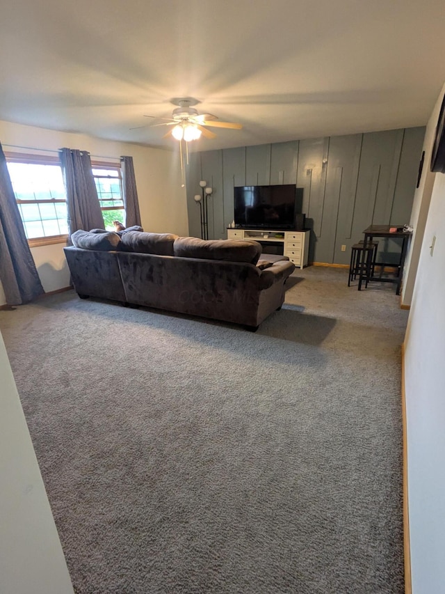 4280 Township Road 230, Cardington, OH 43315 - living area with ceiling fan and light carpet