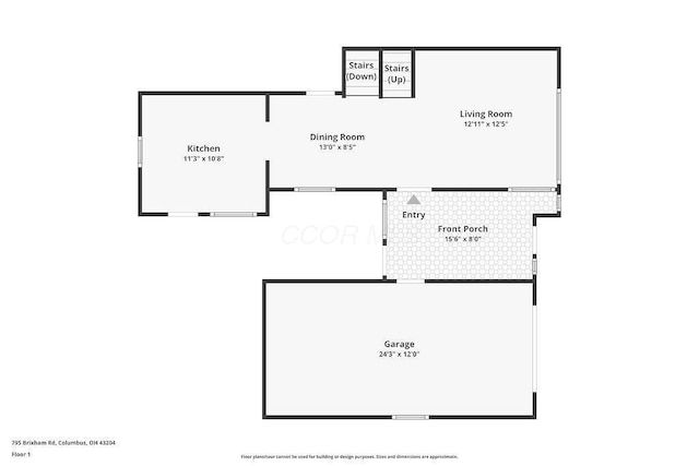 795 Brixham Rd, Columbus, OH 43204 - floor plan / room layout