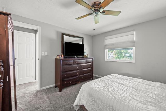 2267 Anndel Ct, Grove City, OH 43123 - carpeted bedroom with ceiling fan, baseboards, and a textured ceiling