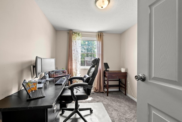 2267 Anndel Ct, Grove City, OH 43123 - office area with carpet flooring, a textured ceiling, and baseboards