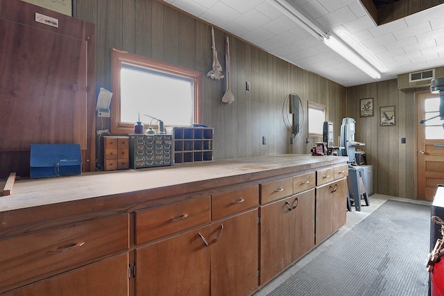 1236 8th Ave, Lancaster, OH 43130 - kitchen featuring plenty of natural light, wooden walls, and wood counters