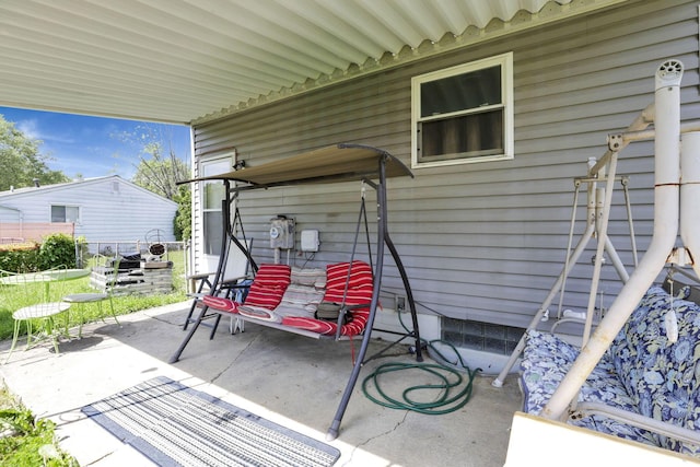 view of patio with fence