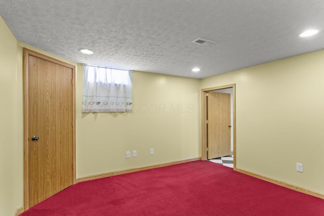 917 Linkfield Dr, Columbus, OH 43085 - finished basement with a textured ceiling, recessed lighting, carpet, and baseboards