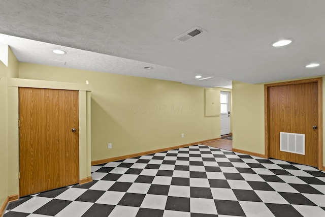 917 Linkfield Dr, Columbus, OH 43085 - below grade area with baseboards, tile patterned floors, and recessed lighting