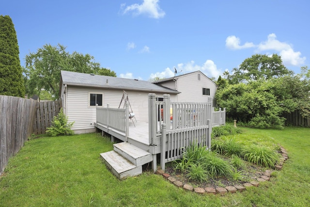 1703 Ringfield Dr, Galloway, OH 43119 - back of property with a wooden deck