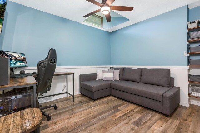 8485 Benson Rd NW, Carroll, OH 43112 - office space with ceiling fan and wood finished floors