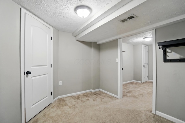 5199 Goldfield Dr, Hilliard, OH 43026 - finished basement with a textured ceiling, light carpet, and baseboards