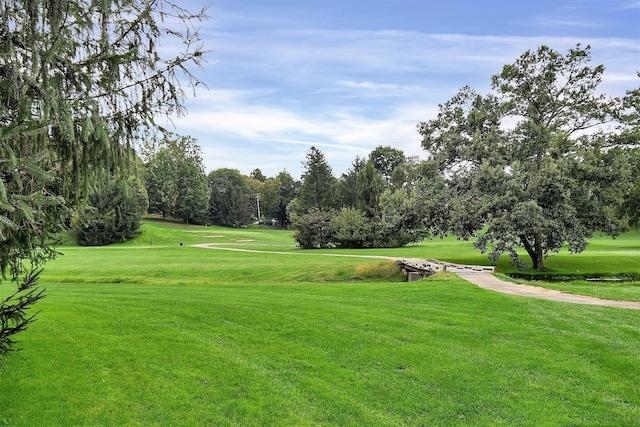 71 Donald Ross Dr, Granville, OH 43023 - surrounding community with a lawn and view of golf course