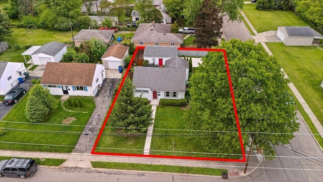 1200 Northridge Rd, Columbus, OH 43224 - aerial view of residential area featuring property parcel outlined