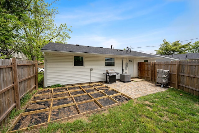 rear view of property with a patio area