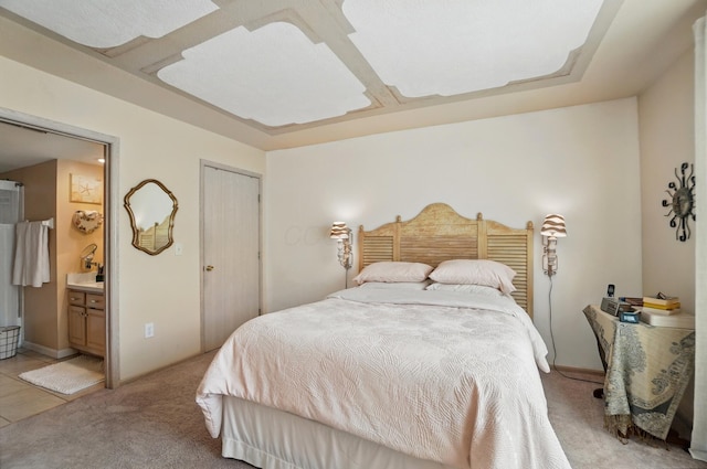 2675 Pine Marsh Dr, Grove City, OH 43123 - bedroom with light colored carpet and ensuite bathroom