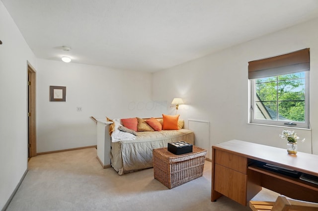 2675 Pine Marsh Dr, Grove City, OH 43123 - bedroom with light carpet, an office area, and baseboards