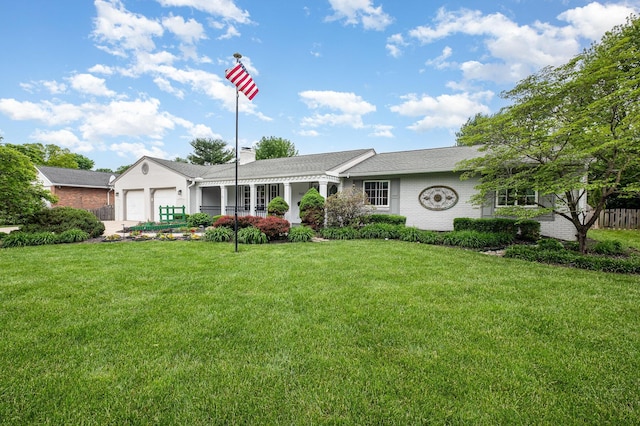 3145 Bembridge Rd, Columbus, OH 43221 - ranch-style house featuring a garage and a front yard