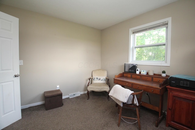 office with carpet flooring and baseboards