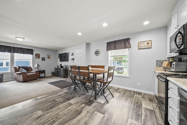 157 Joy Ave, Delaware, OH 43015 - dining room featuring plenty of natural light, wood finished floors, baseboards, and recessed lighting