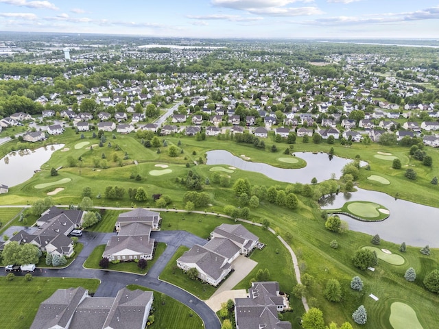 1070 Little Bear Pl, Lewis Center, OH 43035 - aerial overview of property's location featuring nearby suburban area, a large body of water, and a golf club