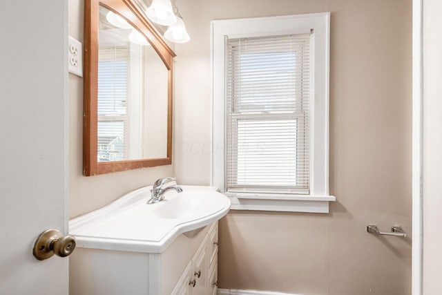 bathroom featuring vanity and plenty of natural light