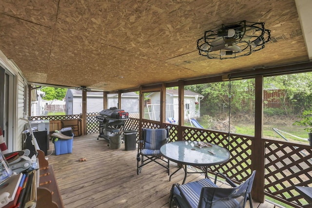 view of sunroom