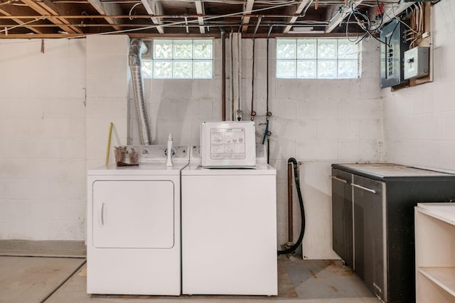 738 Stinson Dr, Columbus, OH 43214 - washroom with independent washer and dryer and electric panel