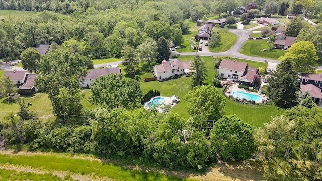 5336 Rocky Creek Dr, Grove City, OH 43123 - aerial perspective of suburban area featuring a pool area