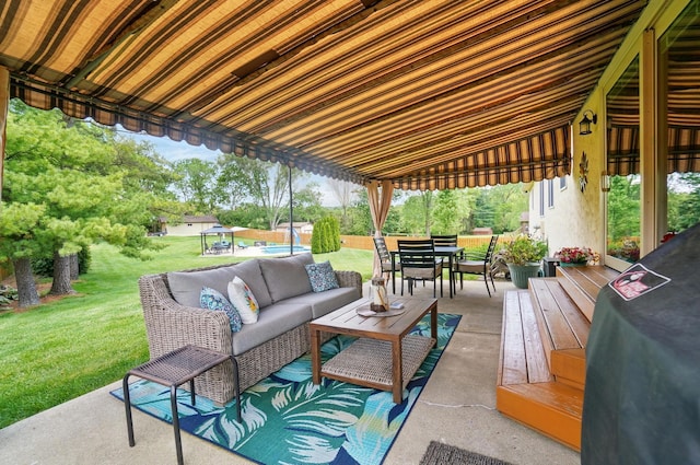 5336 Rocky Creek Dr, Grove City, OH 43123 - view of patio / terrace featuring outdoor dining space and outdoor lounge area