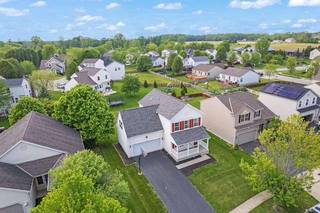 aerial perspective of suburban area