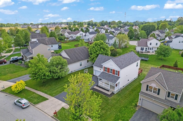 aerial perspective of suburban area