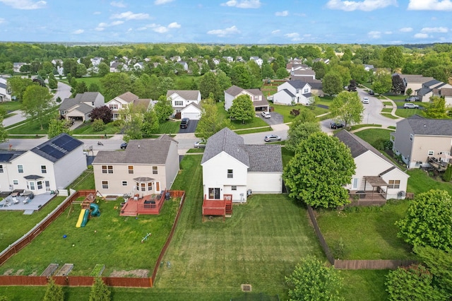 aerial perspective of suburban area