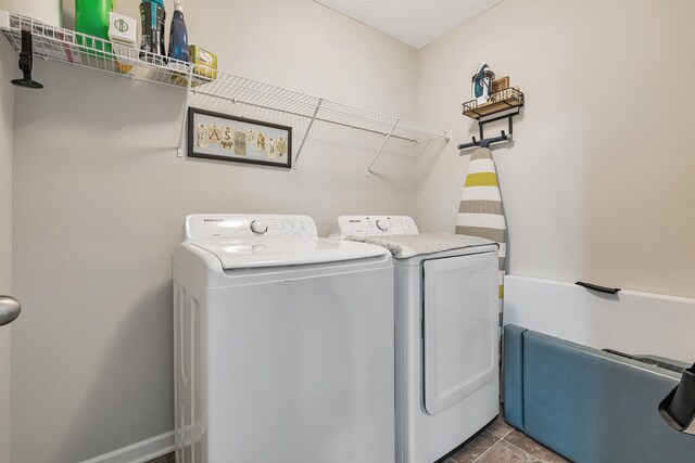 6922 Duke Dr, Canal Winchester, OH 43110 - laundry room with separate washer and dryer and tile patterned floors